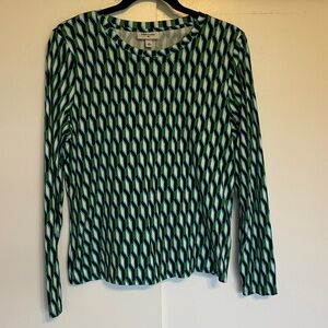 DVF for Target Arrow Geo Green Long Sleeve Top